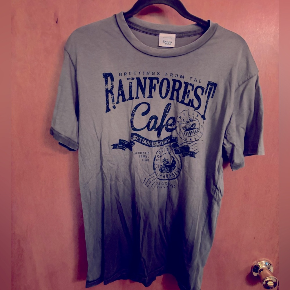 Rainforest Cafe Las Vegas MGM Grand green ombré T-shirt size M
